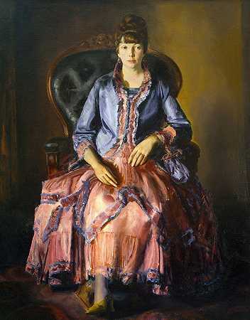 乔治·韦斯利·贝洛斯的《穿紫色裙子的艾玛》