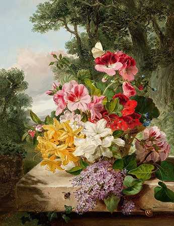 约翰·温赖特的《花卉静物》