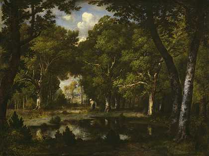《森林中的池塘》，作者：Narcisse Virgile Diaz de La Peña