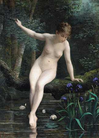 玛格丽特·阿罗萨的《洗澡的年轻女人》