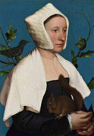 《一只松鼠和一只椋鸟的女士》作者：Hans Holbein The Younger