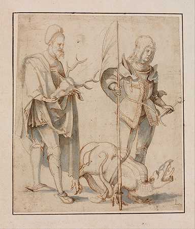 汉斯·冯·库姆巴赫的《圣尤斯塔斯与圣乔治》