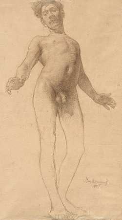 Frederick William MacMonnies的《站着的裸男》