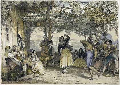 约翰·弗雷德里克·刘易斯的《西班牙农民跳波列罗舞》