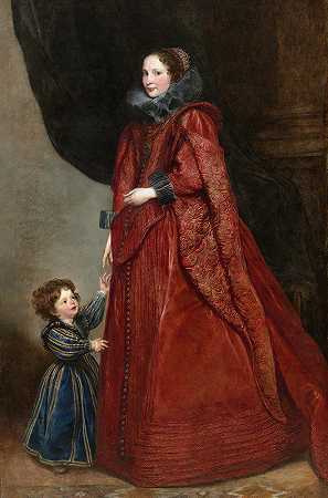 安东尼·范·戴克（Anthony van Dyck）的《热那亚夫人与她的孩子》
