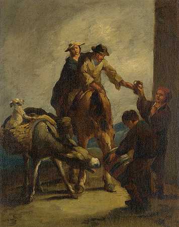 Eugenio Lucas Velázquez的《水贩子和驴》