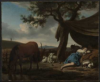 阿德里安·范·德·维尔德的《睡牧羊人》