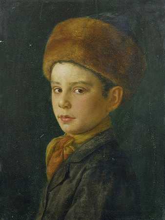 伊西多·考夫曼的《男孩的肖像》