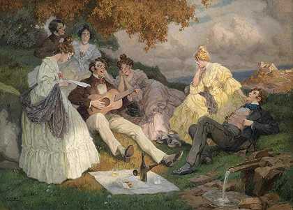 鲁道夫·阿尔弗雷德·霍格（Rudolf Alfred Höger）的《快乐的多瑙河风景》