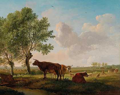 巴尔塔萨尔·保罗·奥梅甘克的《草地上的牛》