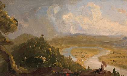 托马斯·科尔（Thomas Cole）的《雷暴后马萨诸塞州北安普顿霍利约克山（The Oxbow）》