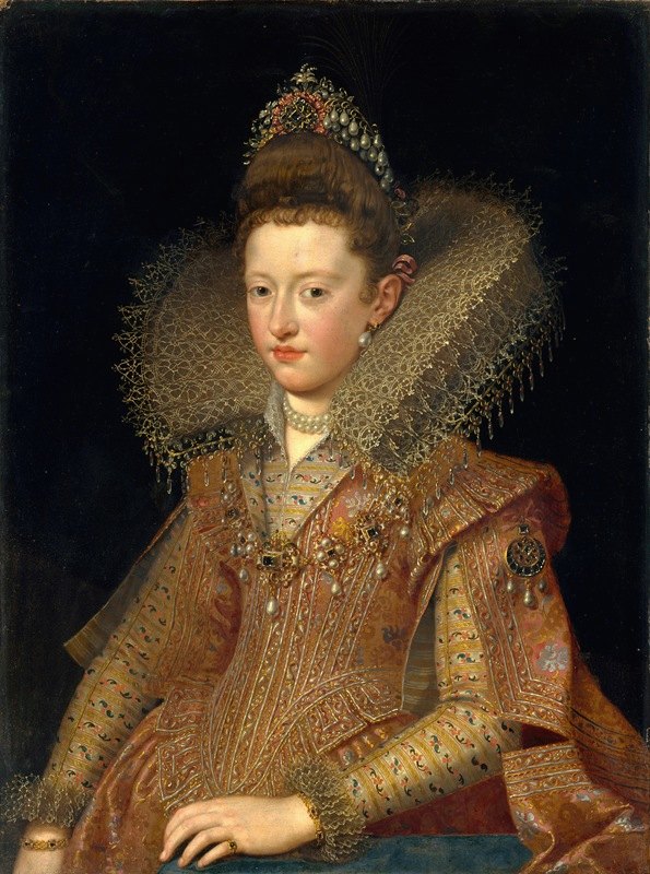 “玛格丽塔·贡扎加（1591–1632），《曼图亚公主》，弗兰斯·波尔布斯《年轻人》