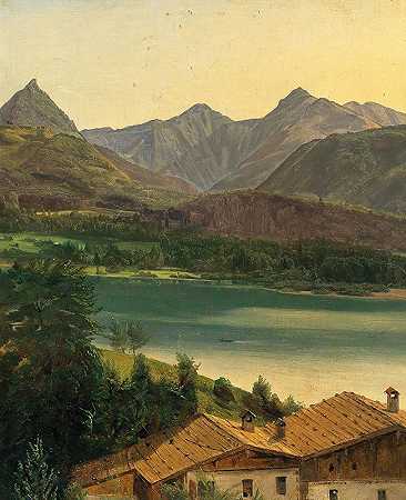 费迪南德·格奥尔格·瓦尔德米勒的《沃尔夫冈西湖与达赫斯坦地块》