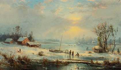 Régis François Gignoux的《冬季风景》