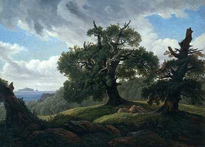 卡尔·古斯塔夫·卡鲁斯（Carl Gustav Carus）的《波罗的海森林岛屿的记忆》（海边的橡树）