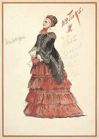 “金克斯夫人的服装设计”，第二幕，珀西·安德森