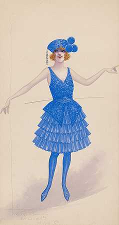 威尔·R·巴恩斯的《穿蓝色衣服的女孩》