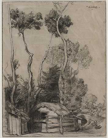 Auguste Louis Lepère的《别墅风景》