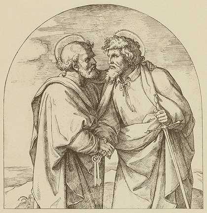 《使徒彼得和保罗的告别》爱德华·冯·施泰纳著