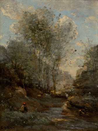 让-巴蒂斯特·卡米尔·科罗特（Jean-Baptiste Camille Corot）的《切夫雷斯山谷》（Le Vallon des Chevres）