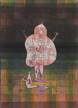 保罗·克利（Paul Klee）的《风口浪尖与摩尔人的哭泣》（Ventriloquist and Crier in the Moor）