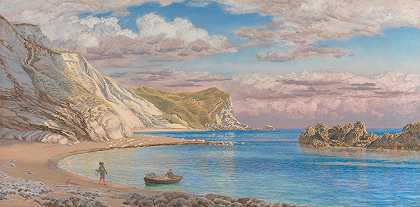 约翰·布雷特（John Brett）的《多塞特海岸战争岩石人》（Man of War Rocks，Coast of Dorset）