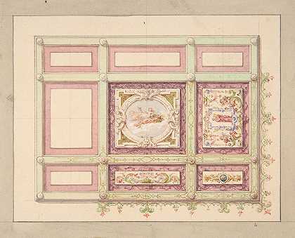 Jules Edmond Charles Lachaise的寓言板天花板设计
