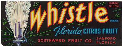 “Whistle品牌佛罗里达柑橘水果标签”