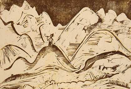恩斯特·路德维希·凯尔希纳（Ernst Ludwig Kirchner）的《吹牧羊人的风景》
