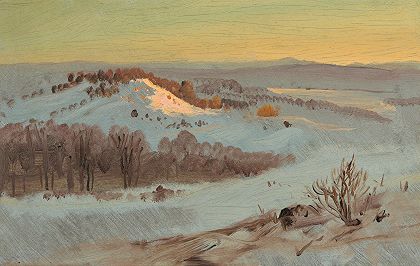 弗雷德里克·埃德温·丘奇的《冬季纽约哈德逊谷》