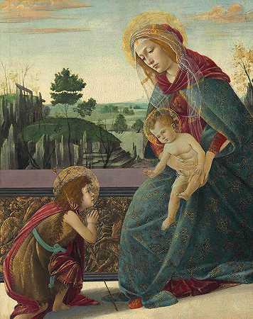 桑德罗·波提切利（Sandro Botticelli）的《圣母与孩子与年轻的施洗者约翰》（Madonna and Child with Young Saint John the Baptist）