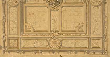 朱尔斯·埃德蒙德·查尔斯·拉查伊斯的《半边天花板装饰设计》，枫丹白露
