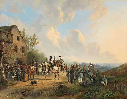 “反对比利时暴动的十天战役场景，1831年8月，作者：Wouterus Verschur