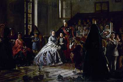 奥古斯都·维克多·普卢耶特（Auguste Victor Pluyette）在枫丹白露（Fontainebleau）参观庇护室