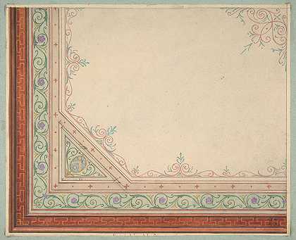 Jules Edmond Charles Lachaise的天花板彩绘装饰部分设计