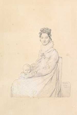 让·奥古斯特·多米尼克·安格尔斯的《亚历山大·莱蒂埃夫人、罗莎·梅利夫人和她的女儿莱蒂齐亚》