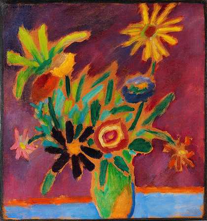 阿列克谢·冯·贾伦斯基的《彩色花朵》