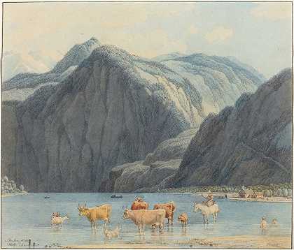 威廉·冯·科贝尔（Wilhelm von Kobell）的《圣巴托洛米耶悬崖上的科尼希》（Königsee with the Cliffs of St.Bartholomëe）