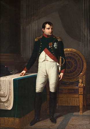 “拿破仑一世（1769-1821年）的肖像，穿着卫队猎人上校的制服