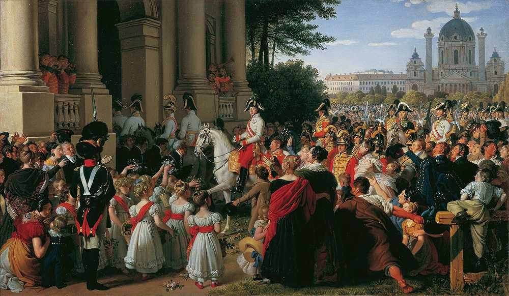 约翰·彼得·克拉夫特《1814年6月16日巴黎和平后弗朗茨一世皇帝进入维也纳》