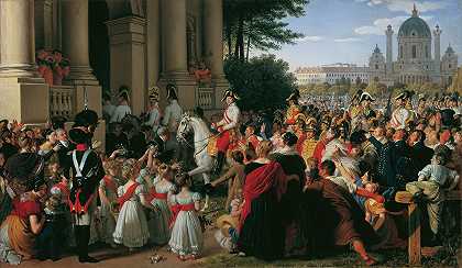 约翰·彼得·克拉夫特《1814年6月16日巴黎和平后弗朗茨一世皇帝进入维也纳》