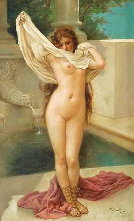 维吉利奥·托杰蒂的《洗澡时间》