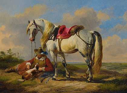 《休息的骑士》（A Cavalier At Rest）作者：尤金·约瑟夫·维尔博埃霍温