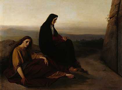 维多利亚·诺登斯万的《在基督墓前哀悼的女人》
