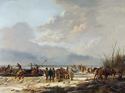 《打破卡内梅尔克斯罗特的冰》，纳登，1814年1月，彼得·杰拉尔杜斯·范·奥斯著