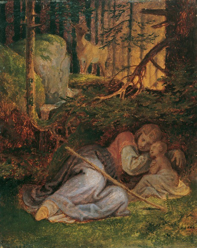 约瑟夫·冯·弗里奇的《热那维娃在森林中的休息》