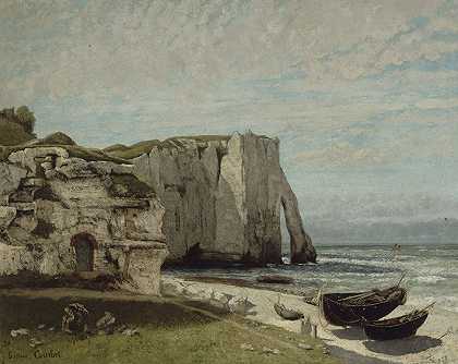 古斯塔夫·库尔贝（Gustave Courbet）的《暴风雨后的埃特雷塔悬崖》