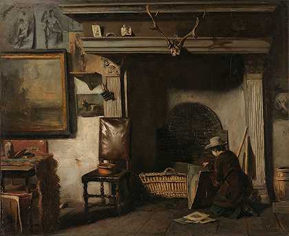 安东·莫夫的《哈勒姆画家彼得·弗雷德里克·范·奥斯的工作室》