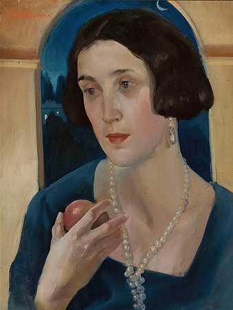 扬·怀德拉的《一个拿着苹果的女人的肖像》
