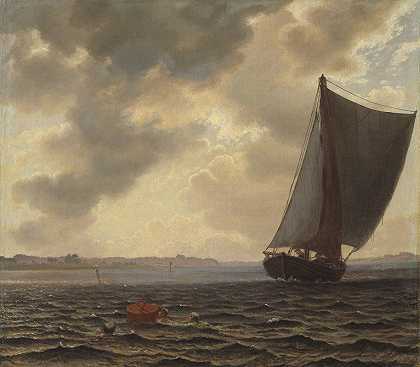 《古尔德堡湾的帆船》，作者：维尔姆·凯恩